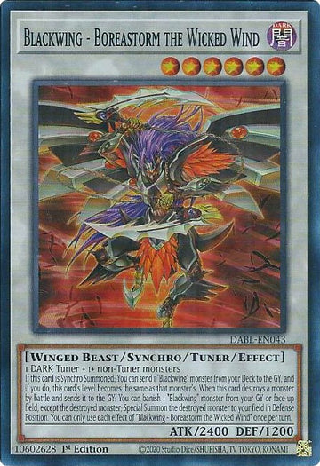 Blackwing - Boreastorm el Viento Malvado [DABL-EN043] Súper Raro 