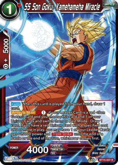 SS Son Goku, Kamehameha Miracle (BT15-007) [Duelo de Saiyans] 