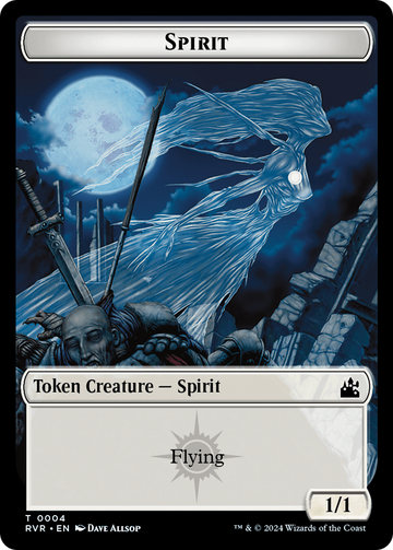 Bird // Spirit (0004) Double-Sided Token [Ravnica Remastered Tokens] - 0