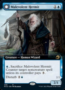 Malevolent Hermit // Benevolent Geist (Extended Art) [Innistrad: Midnight Hunt]-1