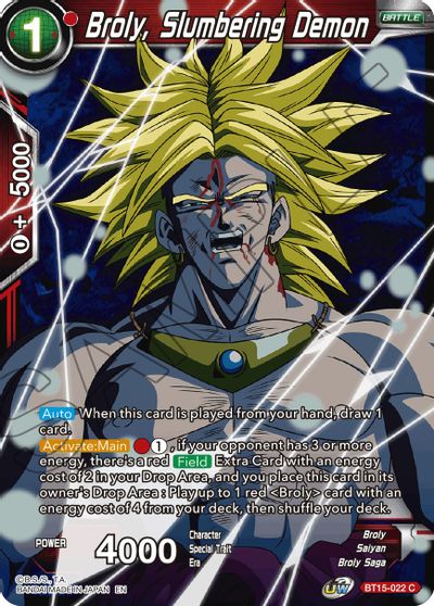 Broly, el demonio dormido (BT15-022) [Duelo de los Saiyans] 