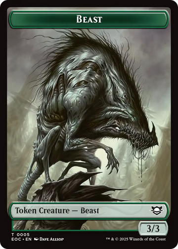 Clue // Beast (0005) Double-Sided Token [Edge of Eternities Commander Tokens] - 0
