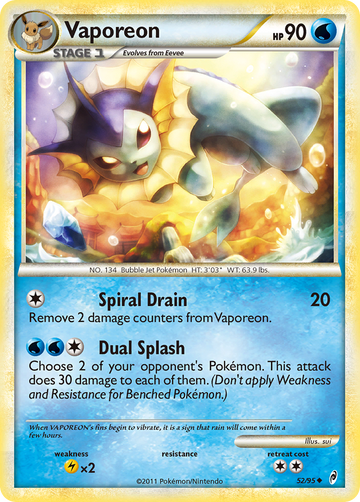 Vaporeon (52/95) [HeartGold y SoulSilver: Call of Legends] 