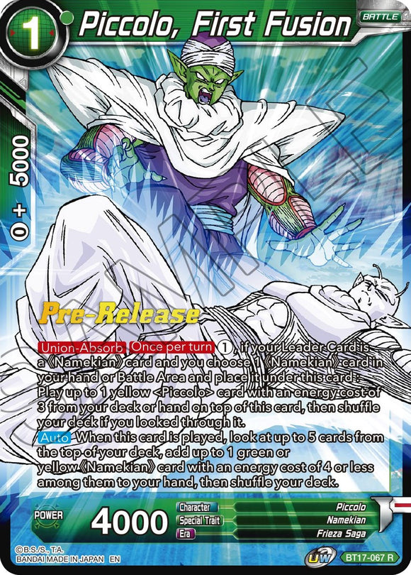 Piccolo, primera fusión (BT17-067) [Promociones de prelanzamiento de Ultimate Squad] 
