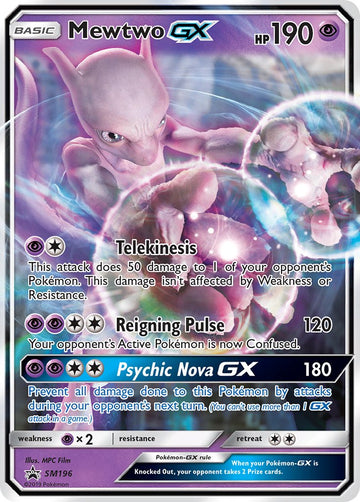 Mewtwo GX (SM196) [Sol y Luna: promociones de Black Star] 