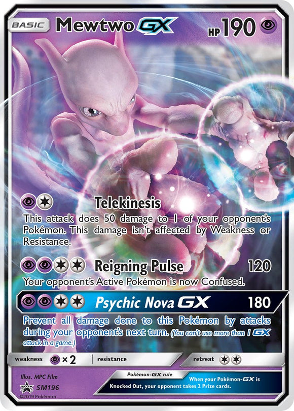Mewtwo GX (SM196) [Sol y Luna: promociones de Black Star] 