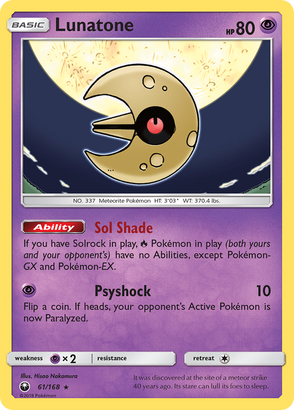 Lunatone (61/168) [Sun & Moon: Celestial Storm]