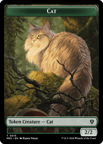 Drake // Cat Double-Sided Token [Murders at Karlov Manor Commander Tokens] - 0
