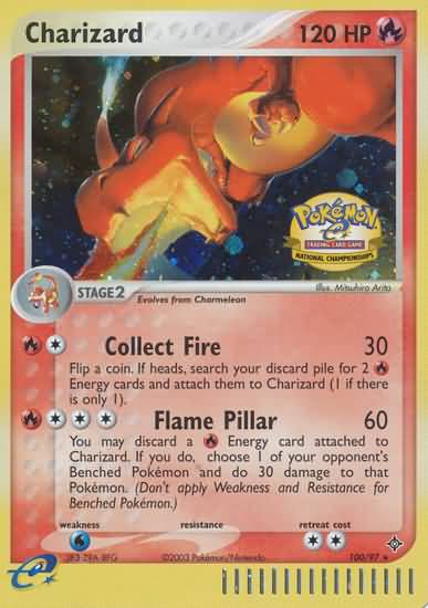 Charizard (100/97) (Campeonato Nacional 2004) [Tarjetas de Liga y Campeonato] 