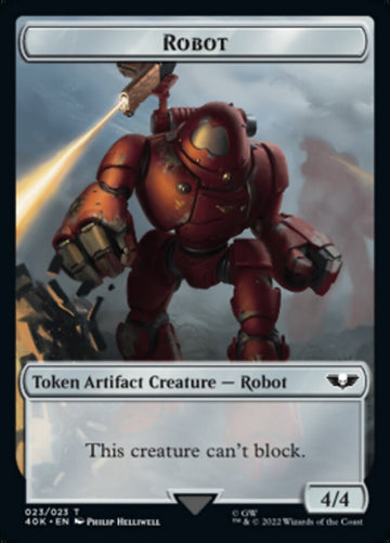 Astartes Warrior (001) // Robot Double-Sided Token [Warhammer 40,000 Tokens] - 0