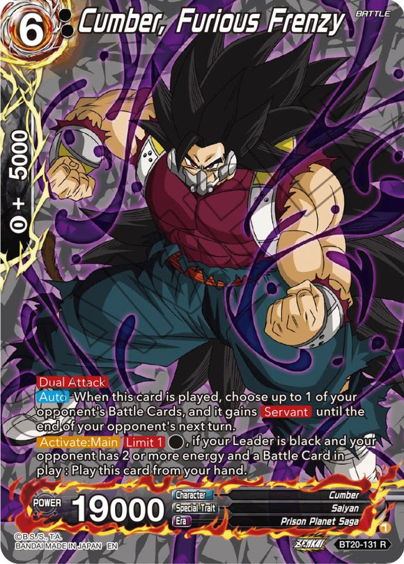 Cumber, Furious Frenzy (Lámina plateada) (BT20-131) [Poder absorbido] 