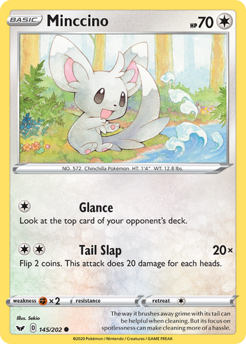 Minccino (145/202) [Espada y escudo: conjunto básico] 