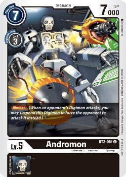 Andromon [BT2-061] (Prelanzamiento de Double Diamond) [Promociones especiales de lanzamiento] 