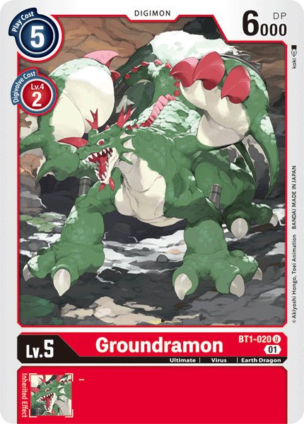 Groundramon [BT1-020] (Arte alternativo) [Mazo inicial: Gallantmon] 