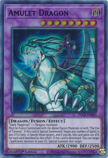 Amuleto Dragón (Morado) [DLCS-EN005] Ultra Raro 