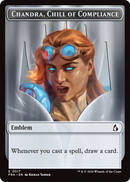 Chandra, Chill of Compliance // Chandra, Torch of Defiance Double-Sided Token [Reality Fracture Tokens]-1