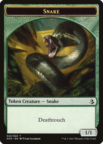 Aven Initiate // Snake Double-Sided Token [Amonkhet Tokens] - 0