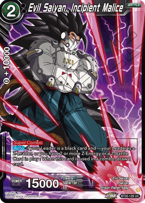 Saiyajin malvado, malicia incipiente (BT20-129) [Poder absorbido] 
