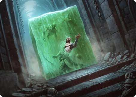 Tarjeta de arte con forma de cubo gelatinoso [Serie de arte de Dungeons &amp; Dragons: Adventures in the Forgotten Realms] 