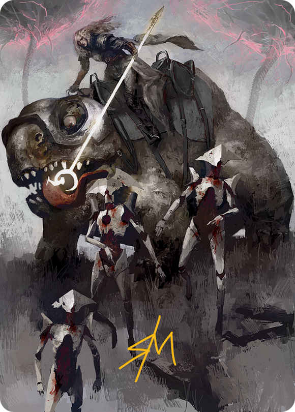 Tarjeta de arte de Thalia y el monstruo Gitrog (firma estampada en dorado) [Serie de arte March of the Machine] 