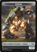 Clue // Golem Double-Sided Token [Double Masters Tokens]-2