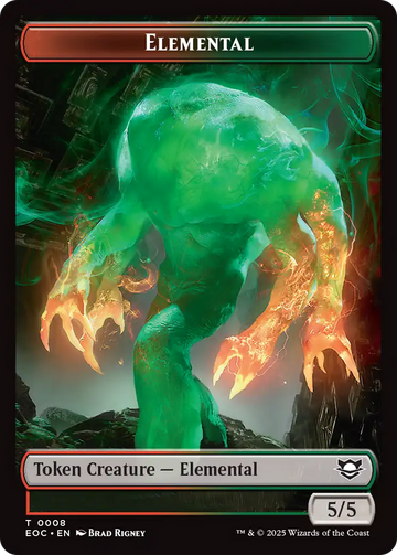 Beast (0006) // Elemental (0008) Double-Sided Token [Edge of Eternities Commander Tokens] - 0