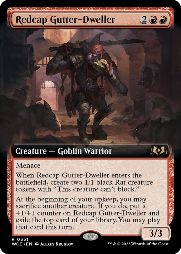 Habitante de las alcantarillas de Redcap (ilustración ampliada) [Wilds of Eldraine] 