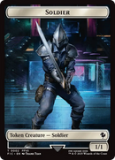 Soldier // Rebel Double-Sided Token [FINAL FANTASY Commander Tokens]-1