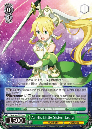 Como su hermana pequeña, Leafa (SAO/S80-E033 RR) [Sword Art Online -Alicization- Vol.2] 