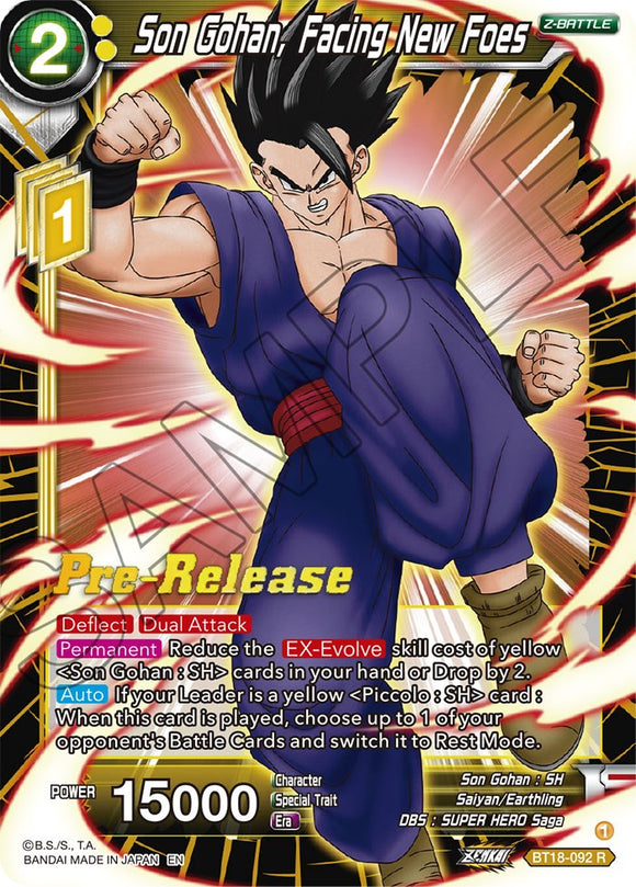 Son Gohan se enfrenta a nuevos enemigos (BT18-092) [Promociones de prelanzamiento de Dawn of the Z-Legends] 