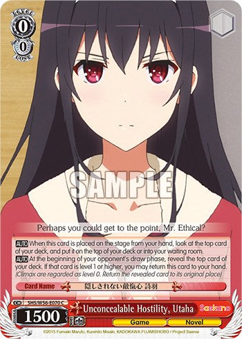 Hostilidad inconcebible, Utaha [Saekano: Cómo criar a una novia aburrida] 