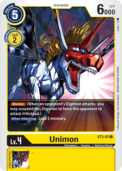 Unimon [ST3-07] [Mazo de inicio: Heaven's Yellow] 