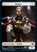 Human (001) // Wolf (014) Double-Sided Token [Innistrad: Crimson Vow Tokens]-1