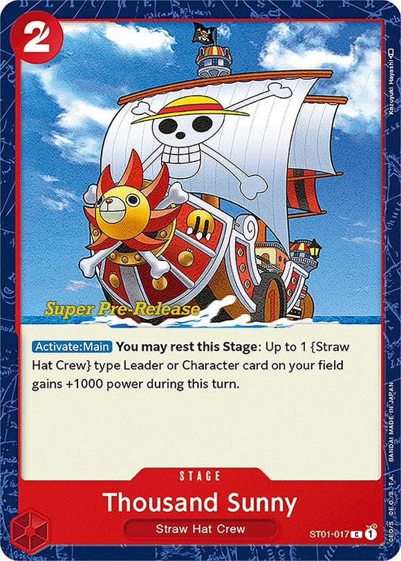 Thousand Sunny [Super Baraja de inicio previa al lanzamiento: Tripulación del Sombrero de Paja] 