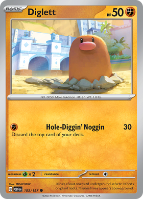 Diglett (103/197) [Scarlet &amp; Violet: Llamas de obsidiana] 