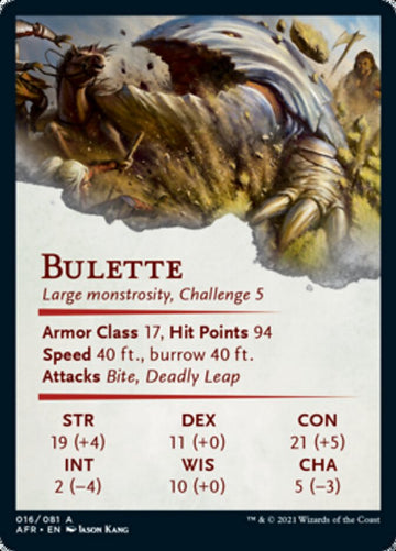 Bulette Art Card (Gold-Stamped Signature) [Dungeons & Dragons: Adventures in the Forgotten Realms Art Series] - 0