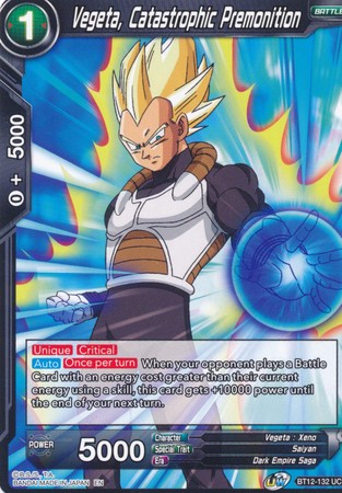 Vegeta, Premonición Catastrófica (BT12-132) [Rejuvenecimiento Vicioso] 