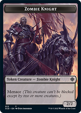 Zombie // Zombie Knight Double-Sided Token [Starter Commander Decks] - 0