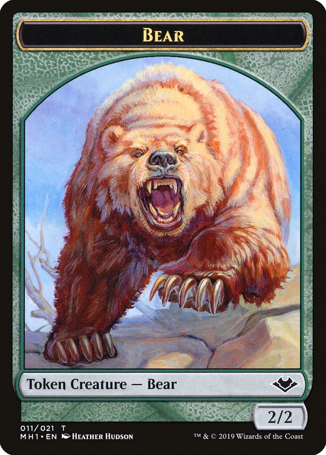 Zombie (007) // Bear (011) Double-Sided Token [Modern Horizons Tokens] - 0