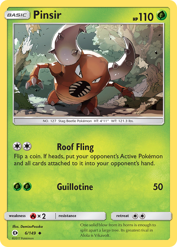 Pinsir (6/149) [Sol y Luna: Conjunto básico] 