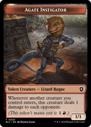 Agate Instigator // Rabbit Double-Sided Token [Bloomburrow Commander Tokens]-1