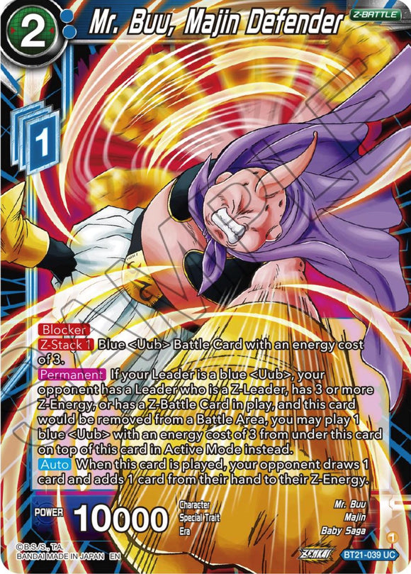 Sr. Buu, Majin Defensor (BT21-039) [Resurgimiento salvaje] 