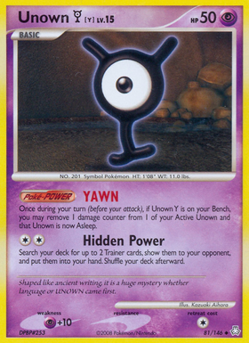 Unown Y (81/146) [Diamante y Perla: Leyendas despertadas] 