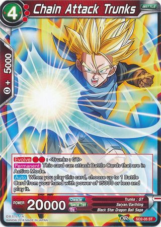 Trunks de ataque en cadena (Baraja inicial - La evolución extrema) (SD2-05) [Cross Worlds] 