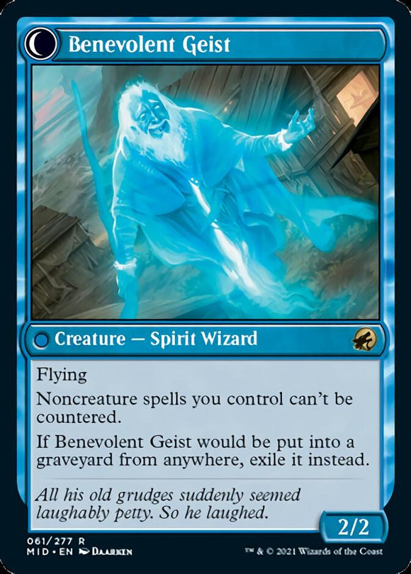 Ermitaño malévolo // Espíritu benévolo [Innistrad: Cacería de medianoche] 