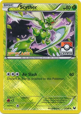 Scyther (4/108) (tercer puesto en la promoción de la liga) [Black &amp; White: Dark Explorers] 