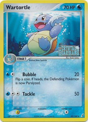 Wartortle (42/100) (Estampado) [EX: Guardianes de cristal] 