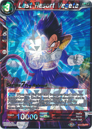 Vegeta de último recurso (BT7-010_PR) [Promociones previas al lanzamiento de El asalto de los Saiyans] 