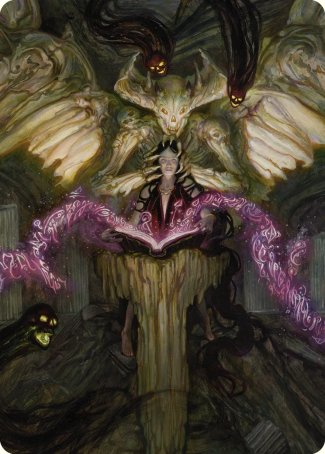 Tarjeta de arte de tutor demoníaco [Serie de arte de Commander Masters] 