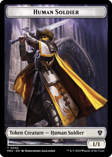City's Blessing // Human Soldier Double-Sided Token [Murders at Karlov Manor Commander Tokens] - 0